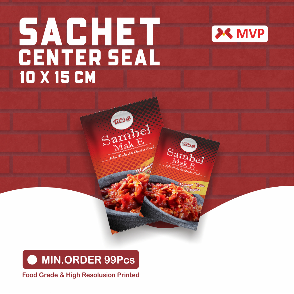 

KEMASAN MAKANAN SACHET CENTER SEAL - 10x15cm