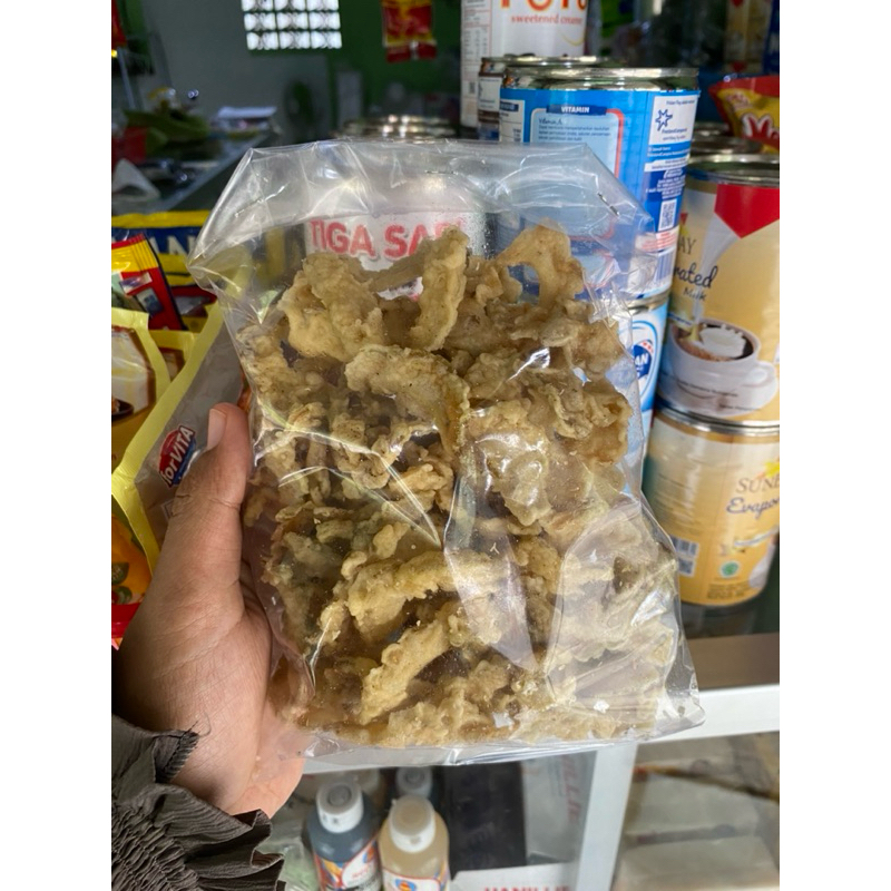 

kripik pare | kripik dage | krupuk tongkol enak cemilan asin gurih