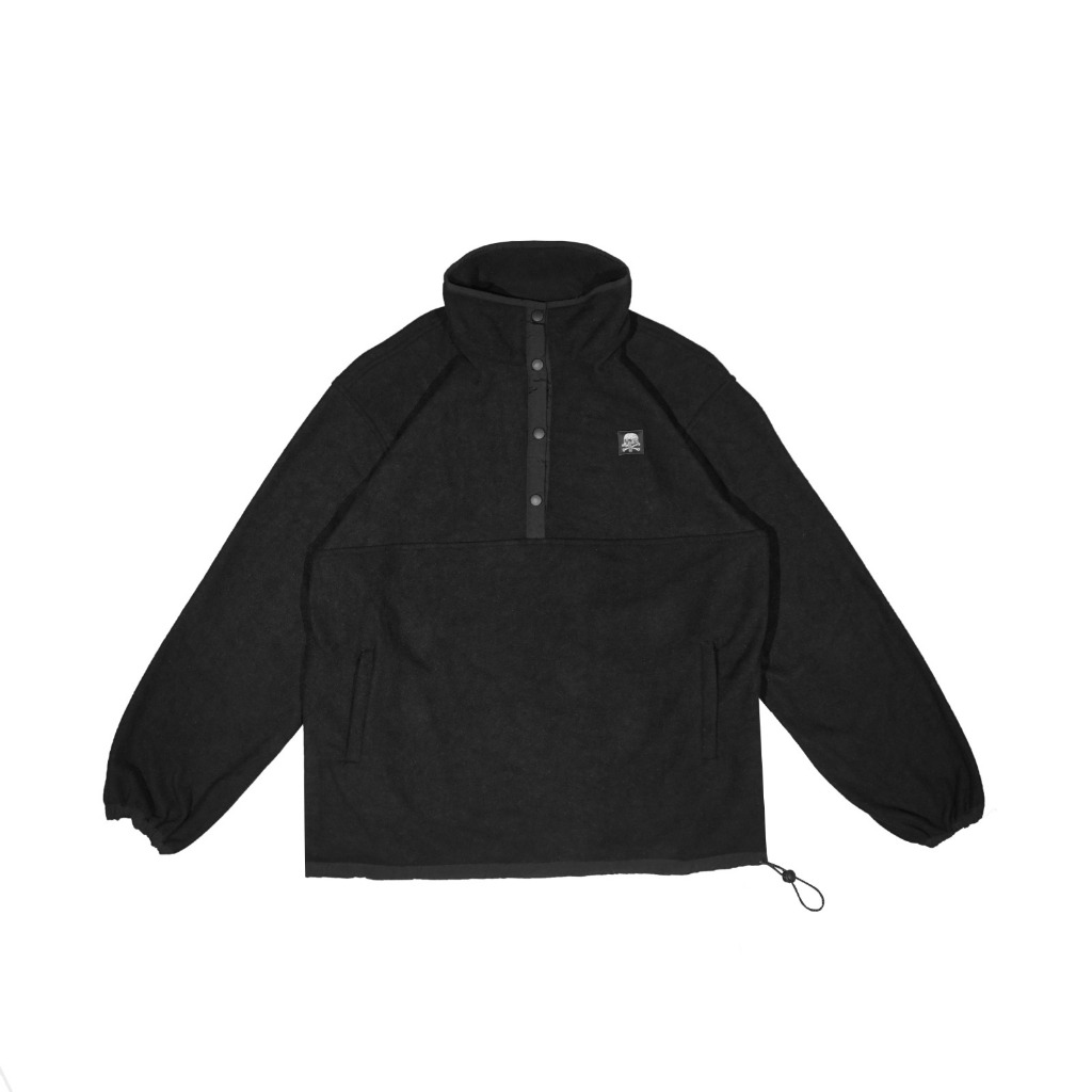 HUSTED JAKET FAUDH BLACK POLAR HALF ZIP JACKET