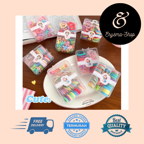 ERYSMA-SHOP | IKAT RAMBUT ANAK - IKAT RAMBUT SATU SET BOX - IKAT RAMBUT KOREA ANAK