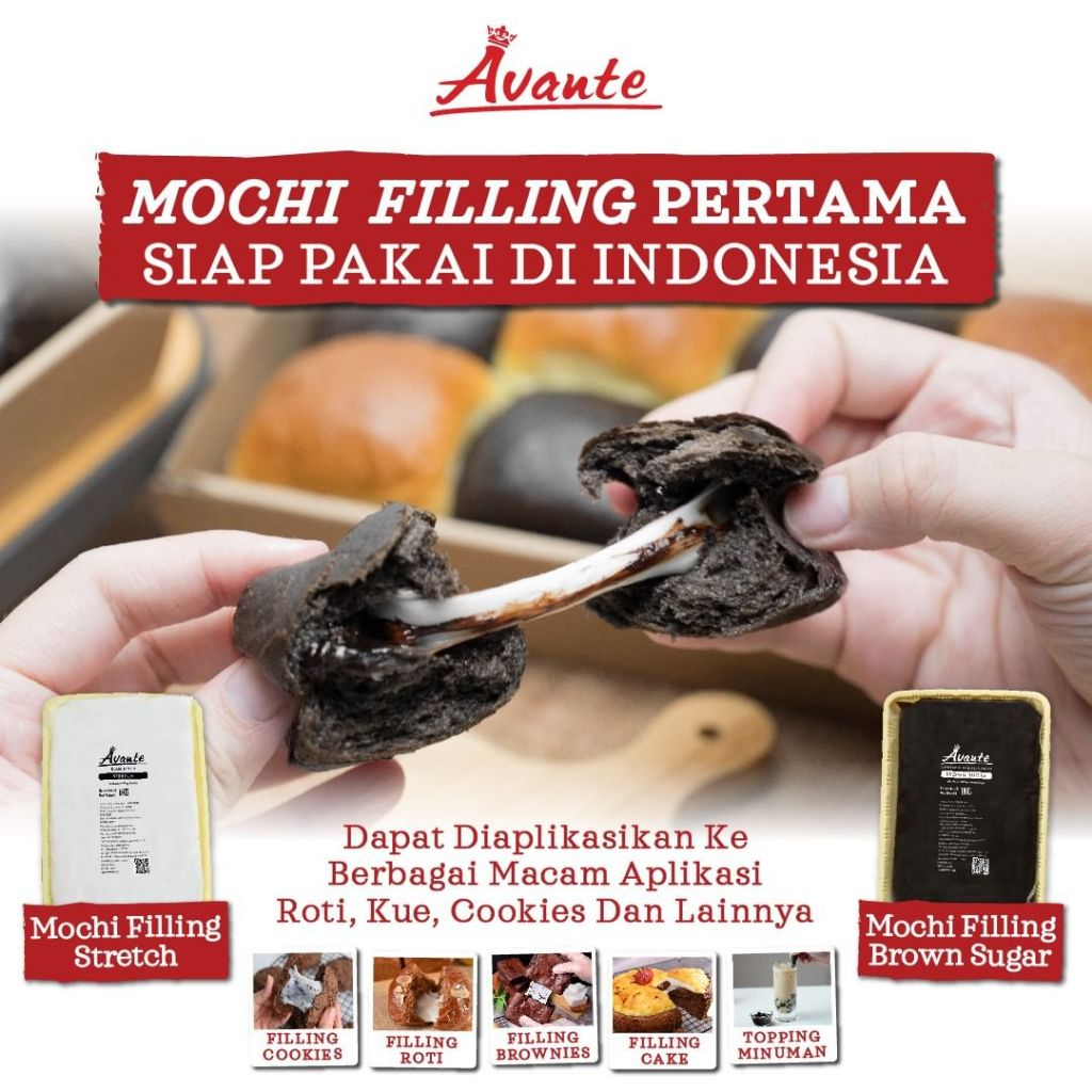 

Mochi Filling Siap Pakai Avante [Pack Asli 1 Kg] KHUSUS INSTANT