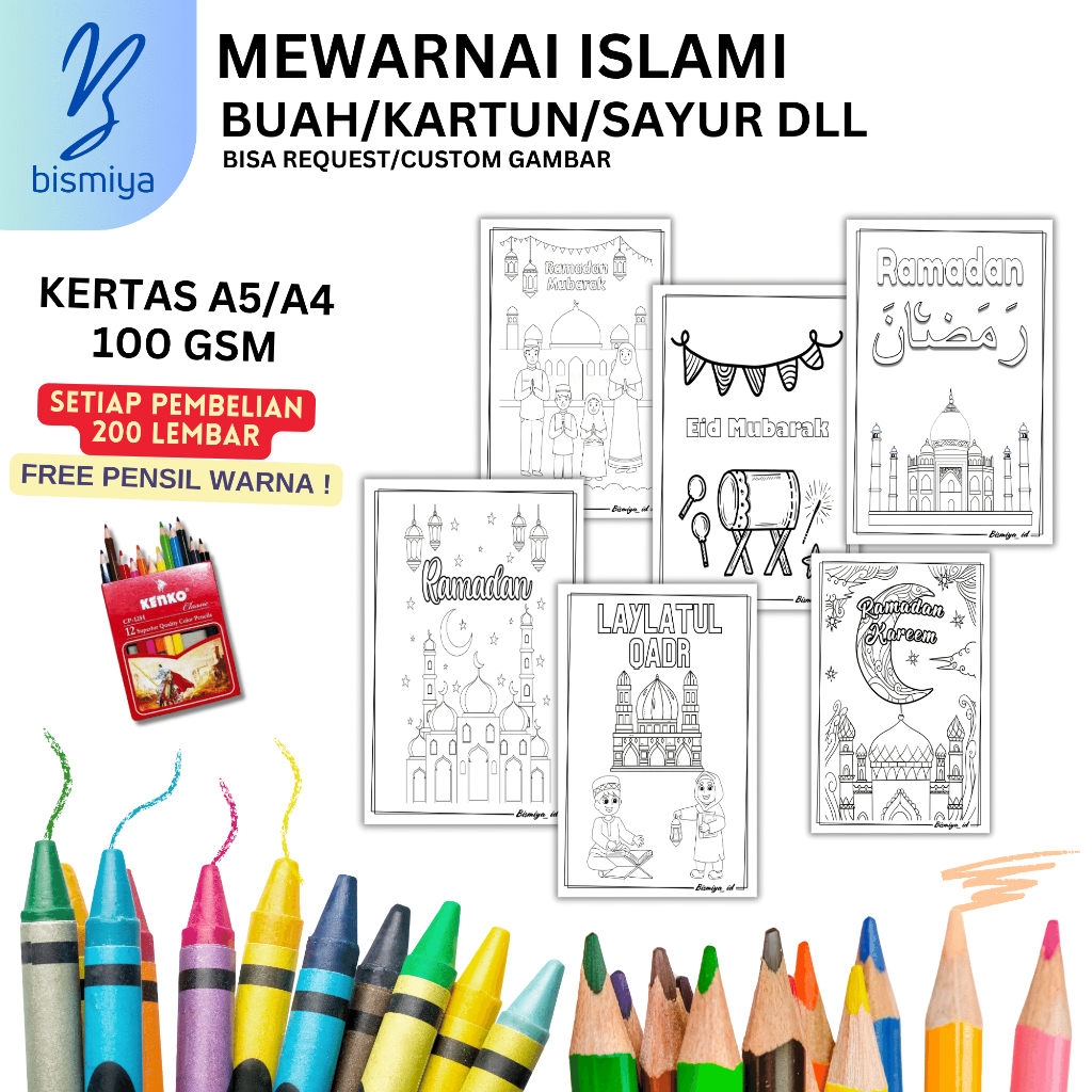 

[G1] Kertas gambar spesial ramadhan BUFALO tema islami /spesial ramadan lebaraN