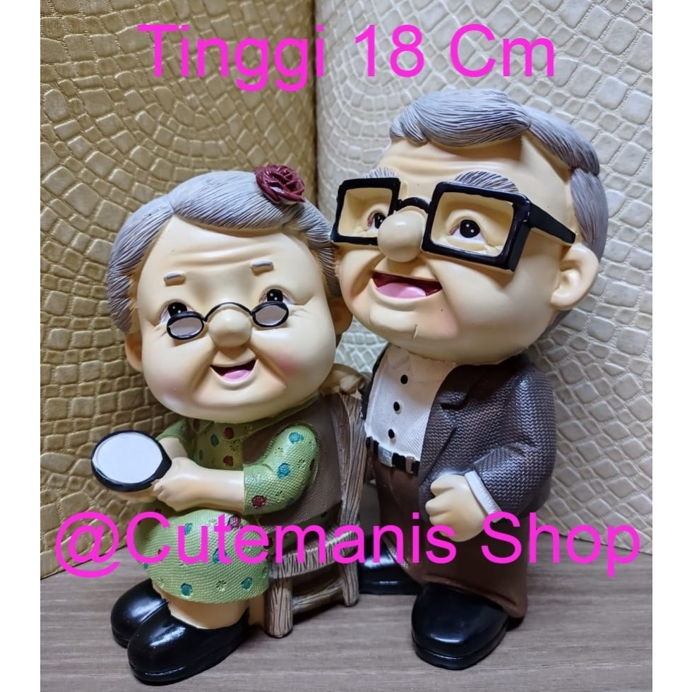 Celengan Kakek Nenek 18 Cm/Pajangan Kakek Nenek
