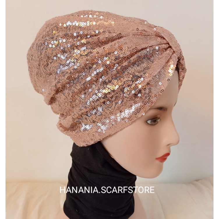 Terlaris Turban dewasa turban instan sequin mewah turban mewah turban pesta payet mewah turban insta