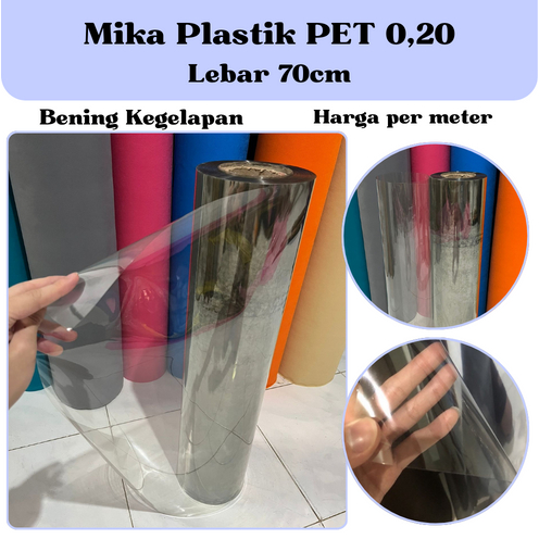 

Plastik Mika Kaku Meteran (0.20mm x 70cm) Bening untuk Tutup Seserahan Pernikahan / Hantaran Bening Rigid PET