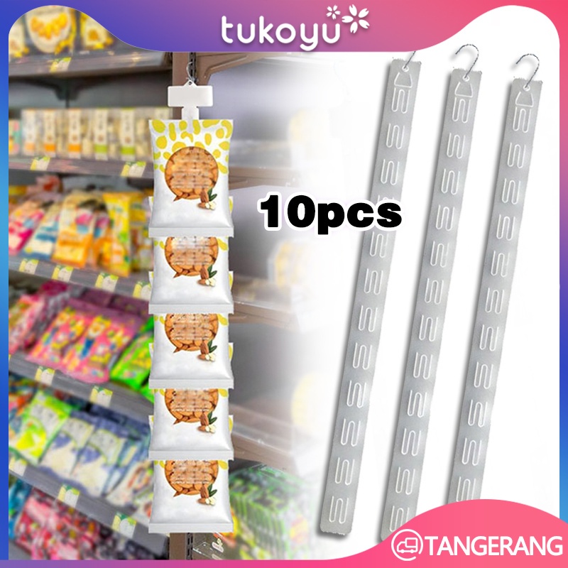 10pcs Clip Strip Display Makanan/Strip Klip Display Snack/Supermarket Snack Plastic Clip Strip