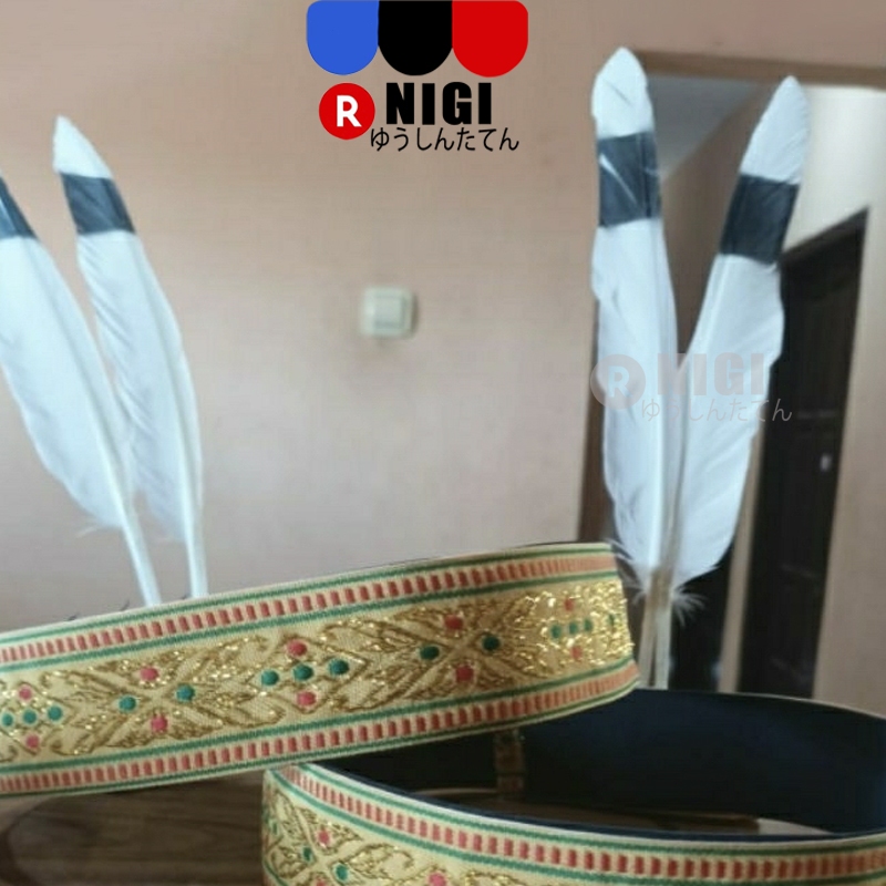NIGI Bulu Dayak/Bulu Kalkun Ekor Bulu Ayam Kirip Cincin Tari Dayak