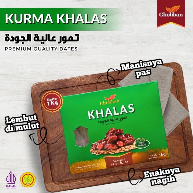 

KURMA KHALAS 1 Kg Gholiban