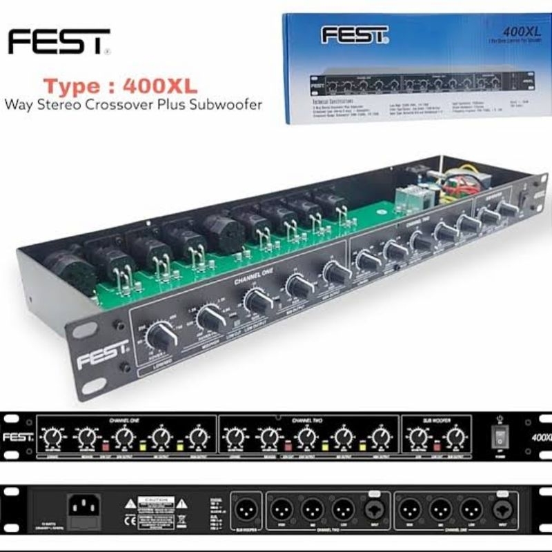 jual FEST 400XL PLUS SUBWOOFER CROSSOVER 3 WAY STEREO ORIGINAL