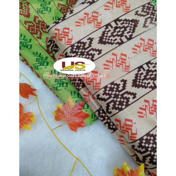 ART Y87V Harga per 5 meter Sutra genggang lontara kain tenun khas sengkang