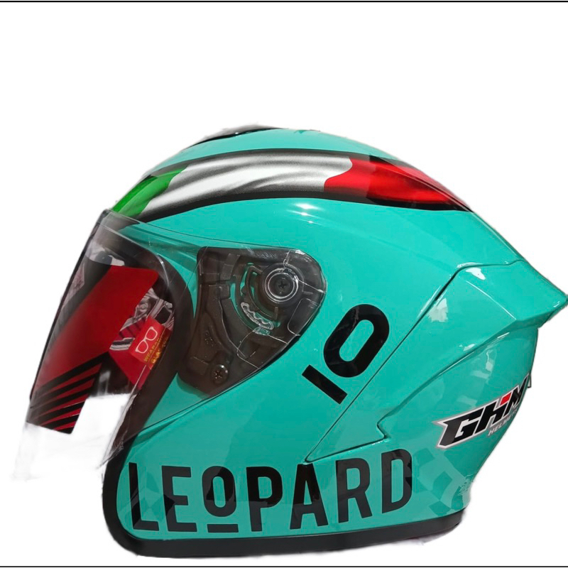 Helm Dewasa GHM Tipe Kenzo Motif Leopard SNI Terlaris Termurah