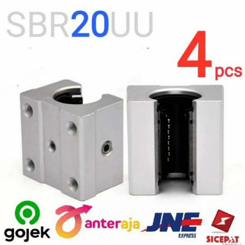 SBR20UU SBR20 SBR 20 linear guide bearing block sliding CNC rail -4pcs