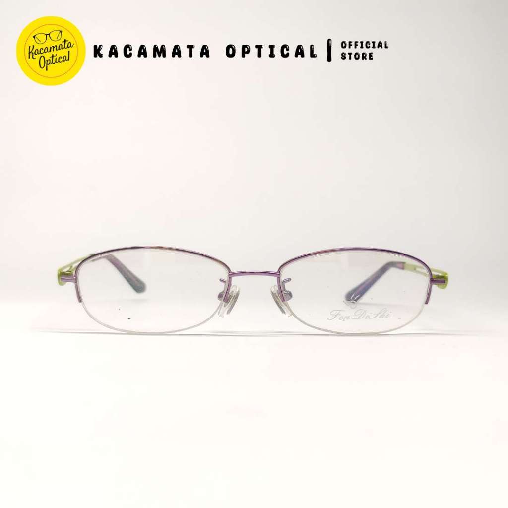 KACAMATA OPTICAL - Frame KMO5819 Half Frame Pink Hijau Besi Plastik