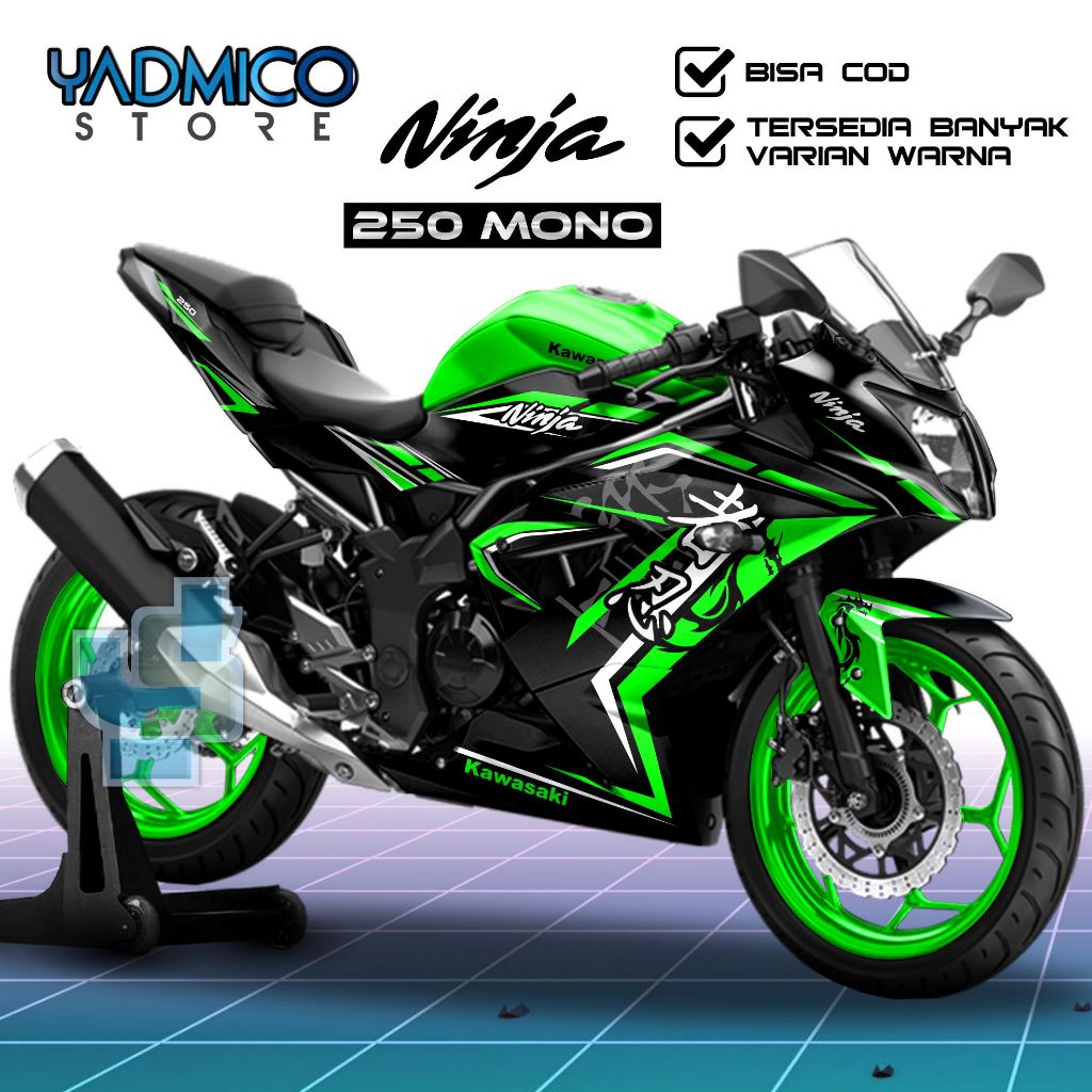 【PROMO】Decal Ninja 250 Mono Full Body / Stiker Kawasaki Ninja 250RR Mono / Dekal Ninja 250 RR Mono /