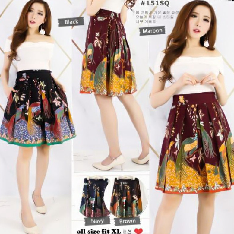 New Arrival Rok Batik Pendek  Rok Batik Wanita  Rok Pendek Batik Bahan Katun