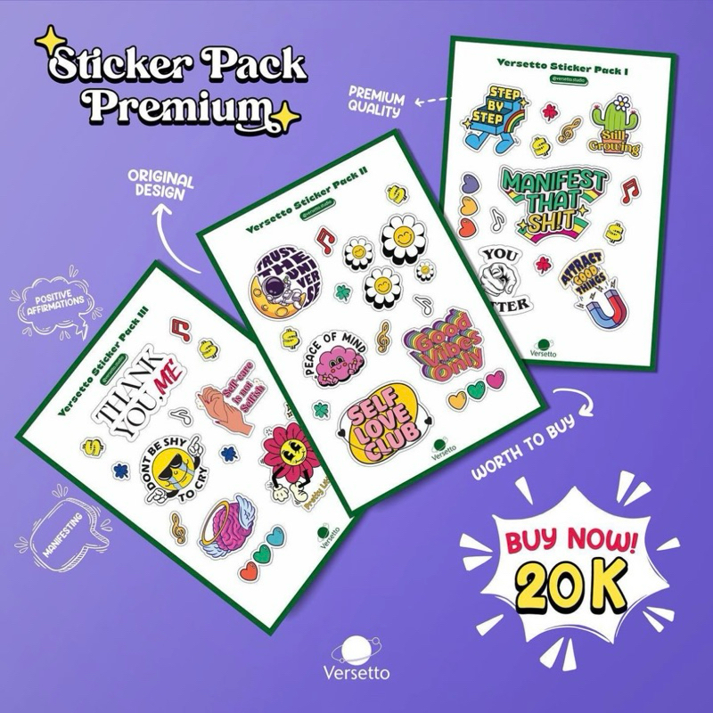 

Versetto Sticker Pack! (Sticker Laptop / Handphone / Ipad / Casing)