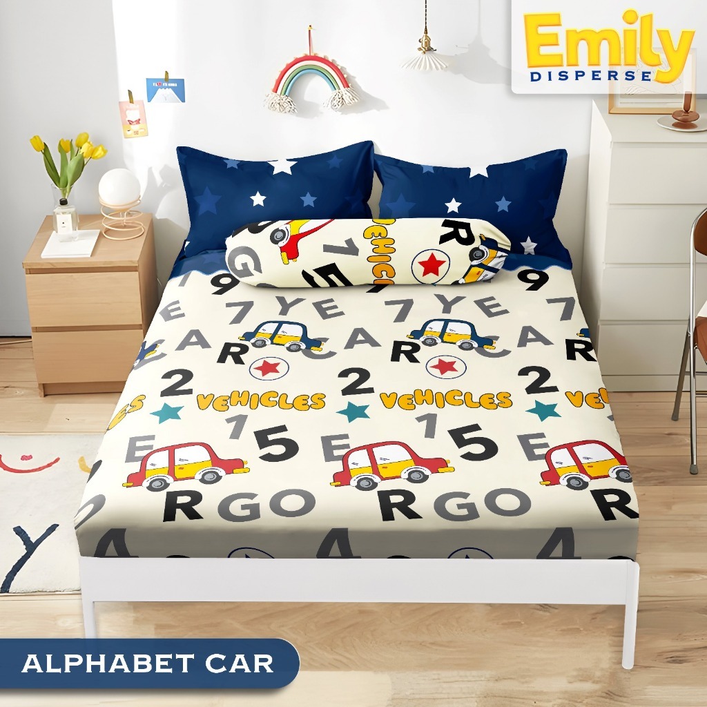 SPREI KARAKTER MOTIF ALPHABET / SPREI EDUKASI ANAK SPREI KARTUN LUCU