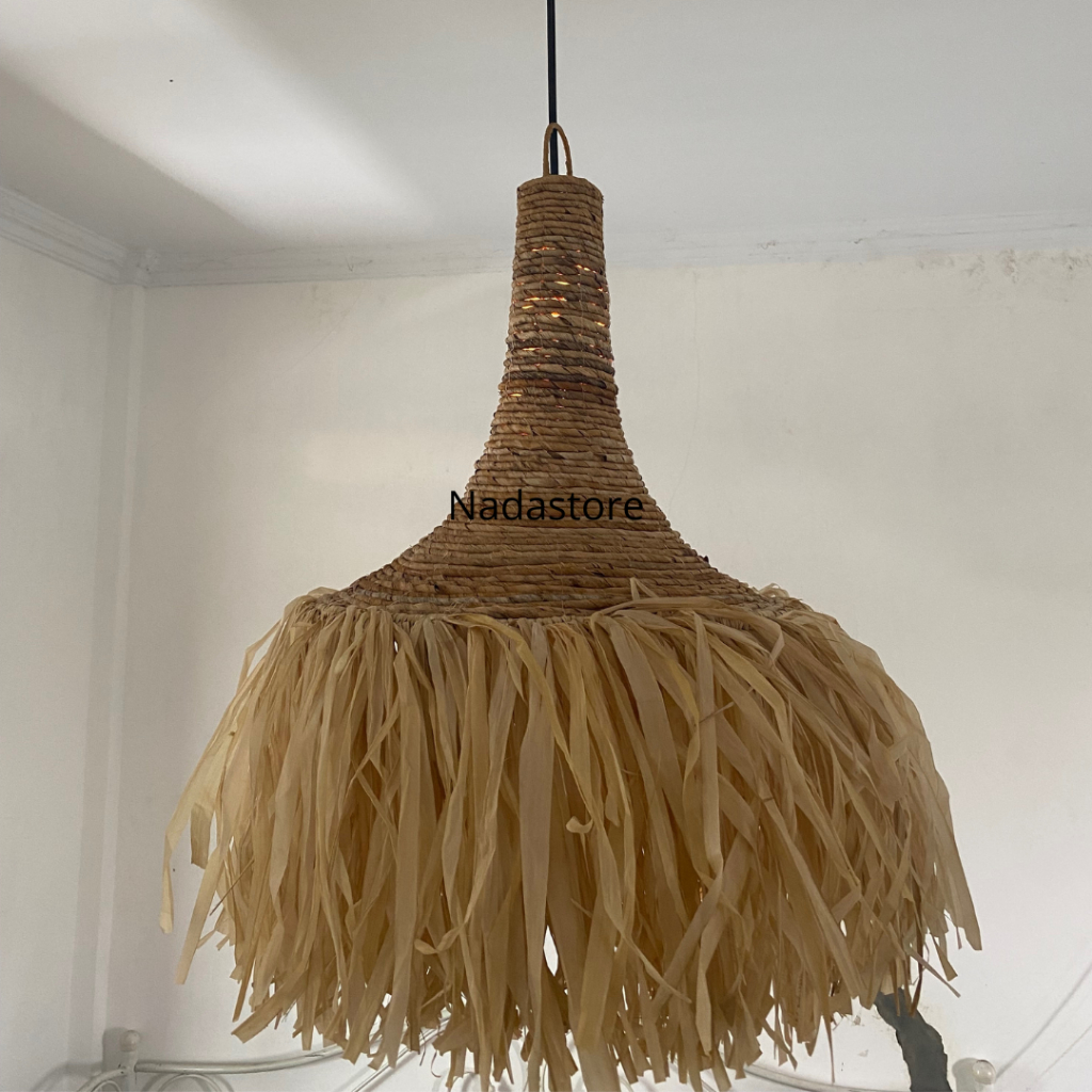 LAMPSIDE / LAMPU GANTUNG HIAS / CUP LAMPU GANTUNG / KAP LAMPU SHADE ANYAMAN CAFE