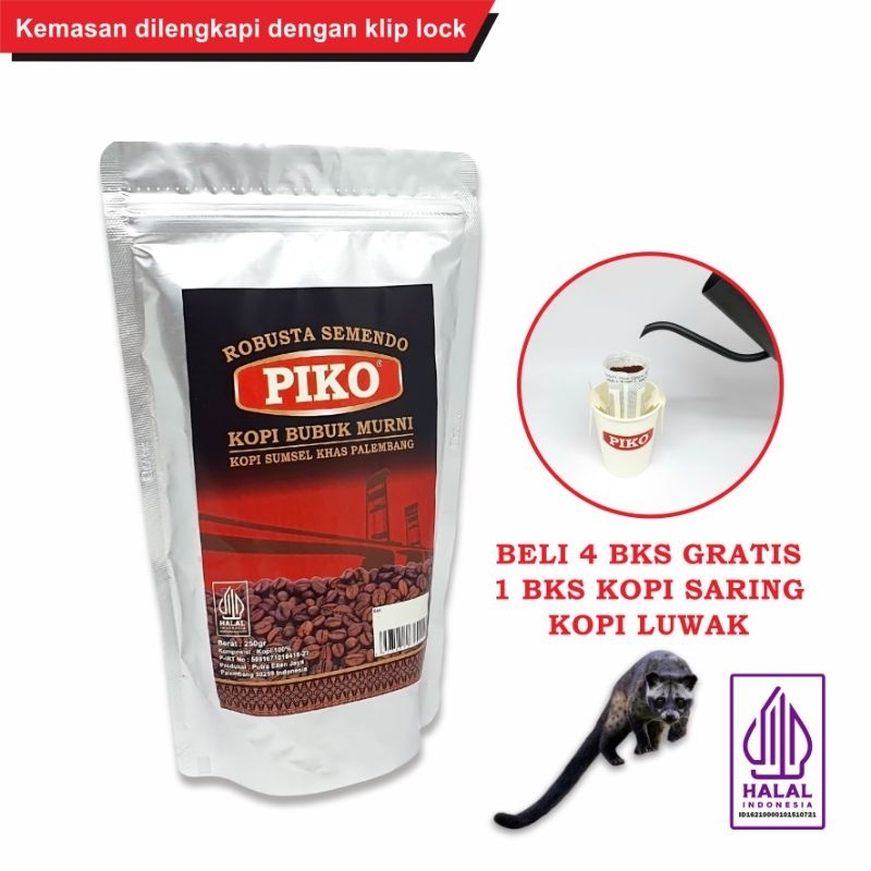 

Kopi Bubuk Robusta Super 250gr (4 bks) Kopi Piko