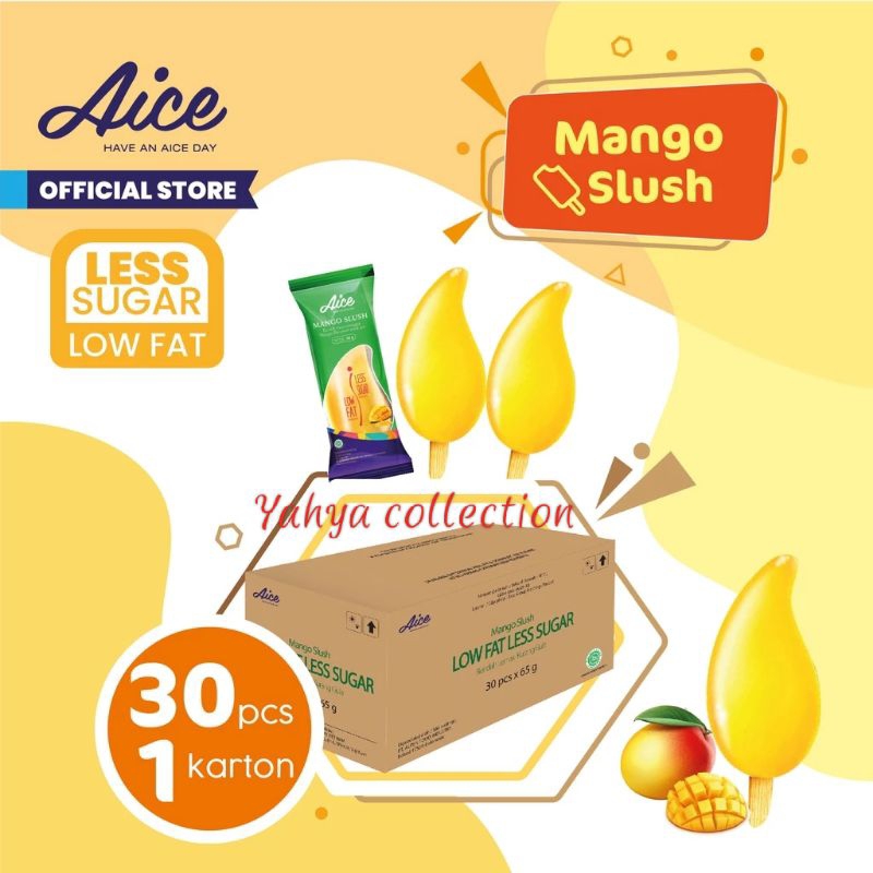 

Aice mango less sugar 1 box isi 30pcs