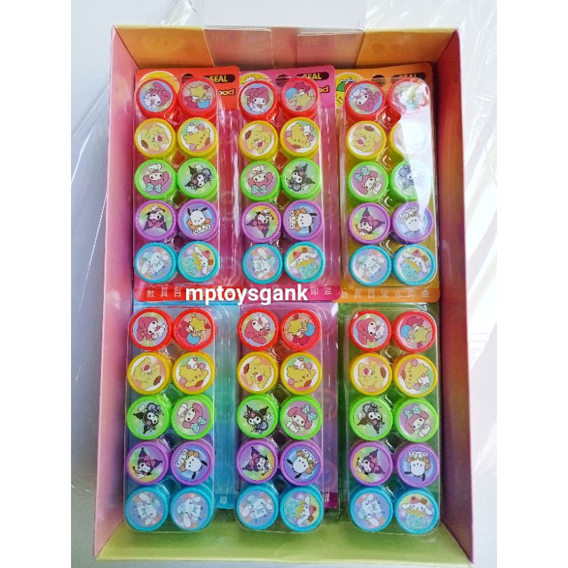 

10pcs Mainan Set Stampel Kuromi Cinamorol