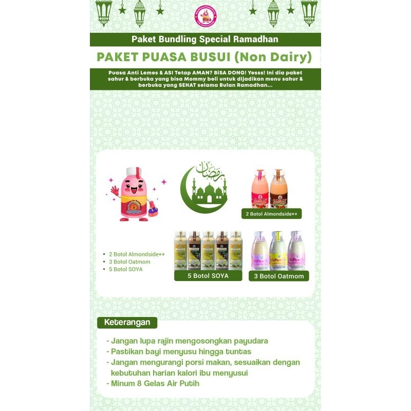 

PAKET PUASA BUSUI ( non dairy)