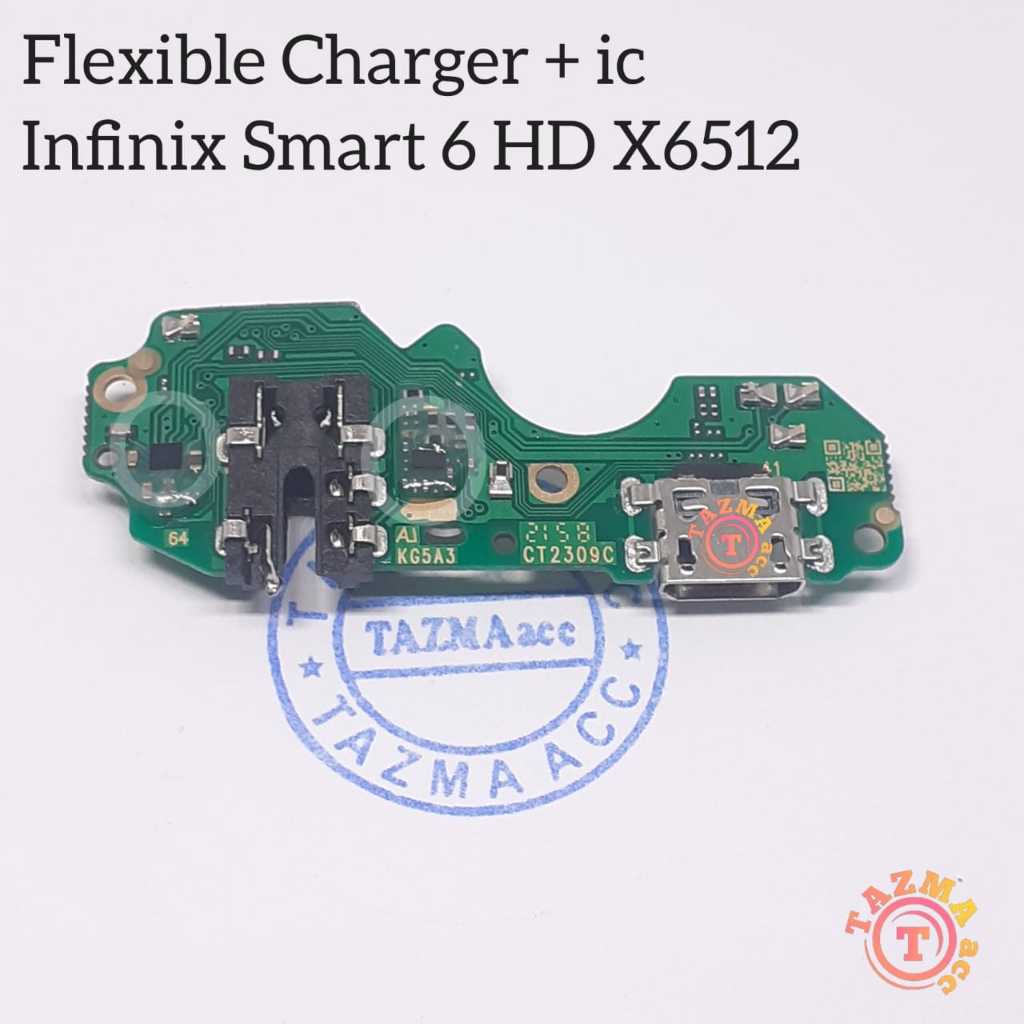 Infinix Smart 6 HD X6512 Ori Flexible Charger + ic Flexibel Fleksibel Conektor Konektor Cas Charger INFINIX SMART 6 HD
