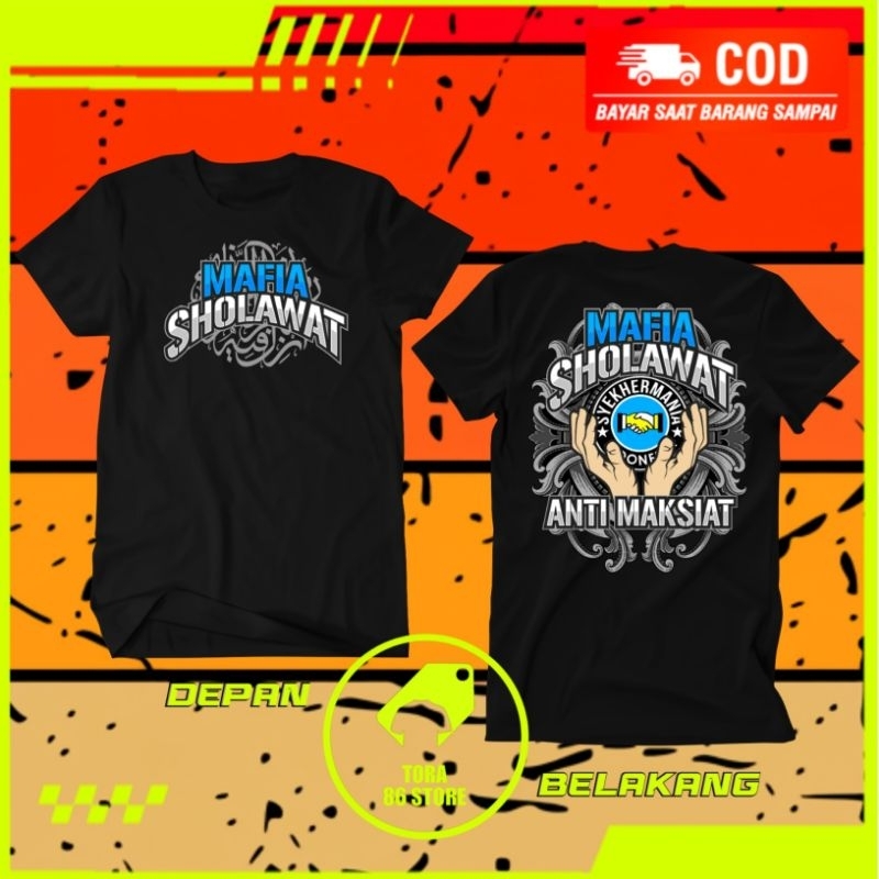 Kaos lengan pendek mafia sholawat anti maksiat