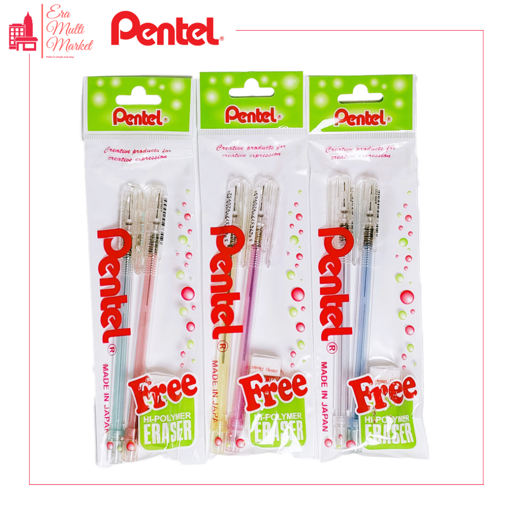 

Pensil Mekanik Pentel / Pencil Mechanic 2 pcs FREE 1 Hi-Polymer Eraser