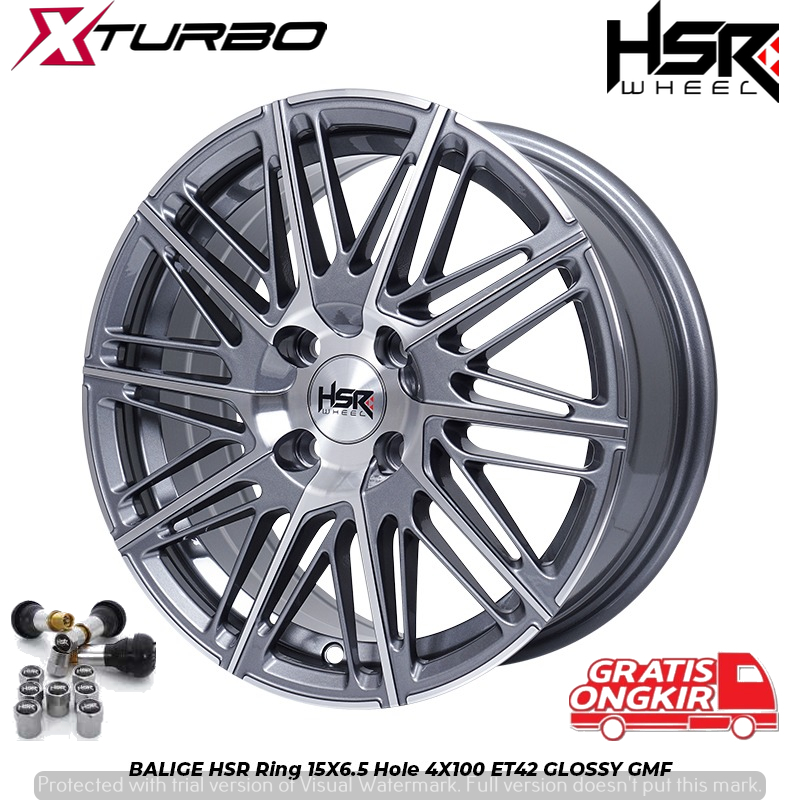Velg Import HSR BALIGE Ring 15 Pcd 4X100 Cocok Untuk Mobil Wulling Airev Starlet Corolla Datsun Go D