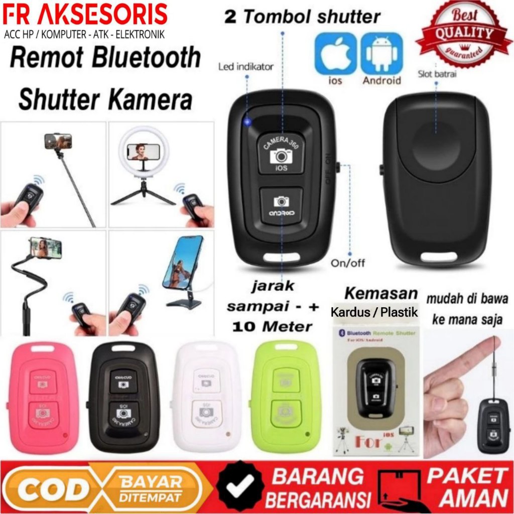 Remote Bluetooth HP Kamera Remot Bluetooth Camera Shutter Andorid IOS Universal