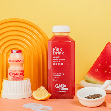 

Pink Drink 500ml | Cold Pressed Juice Fresh Made Semangka Lemon Chia Seed
