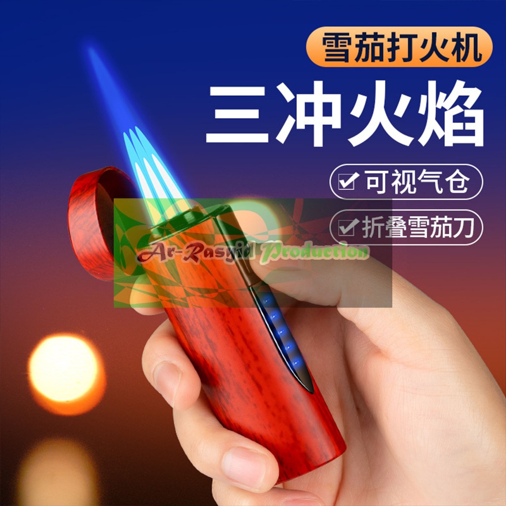 Korek Api Triple Las Gas Touch USB Bondn Lighter BD-8016