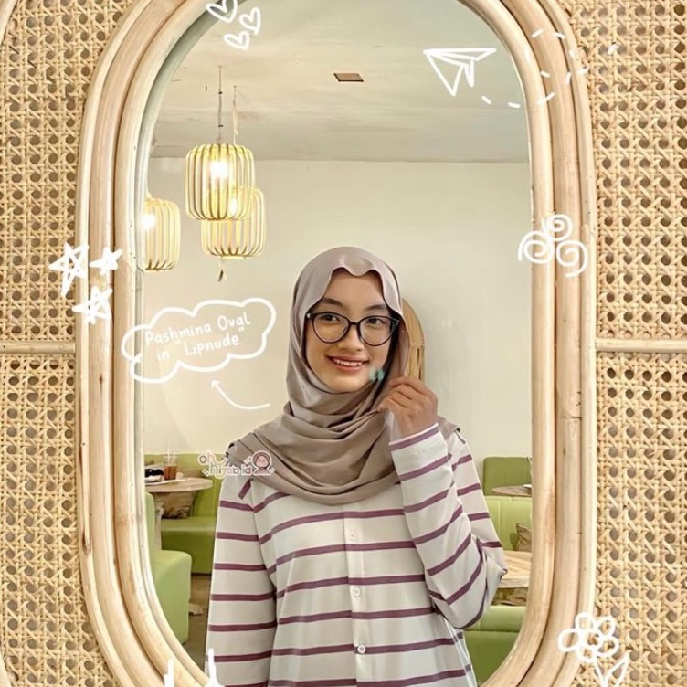 xzn55 OHHIJAB  Pashmina Oval Jersey  Pashmina Meleyot Ongkir