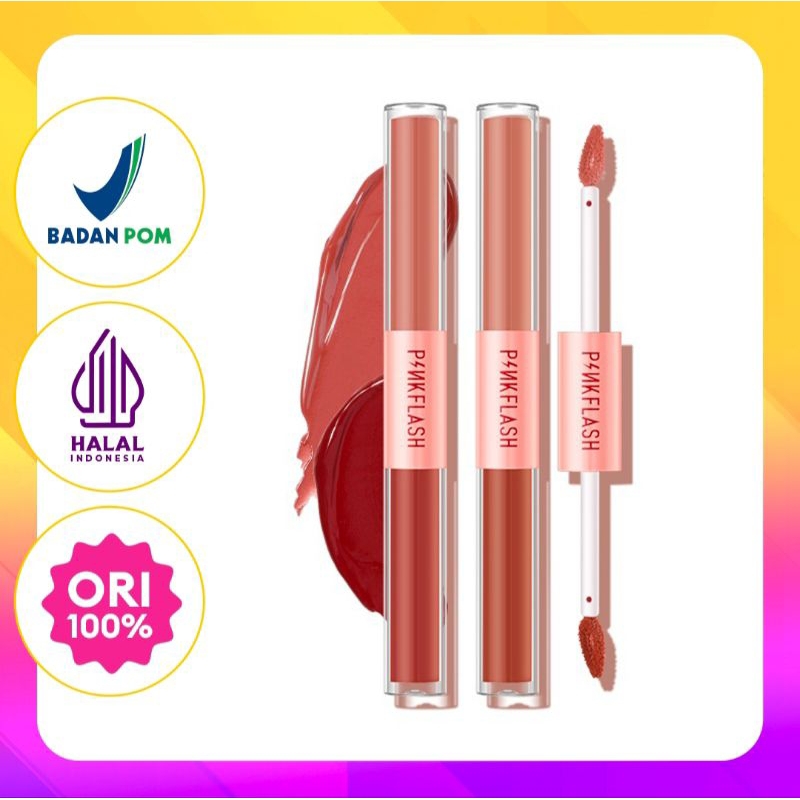 PINKFLASH Double Sense 2in1 Dual Ended Liquid Lipstick Matte || Lasting Lipstik[lipstikOmbre]