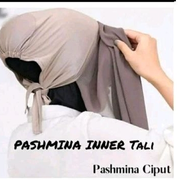 Hijab pashmina inner ciput tali 2in1 premium