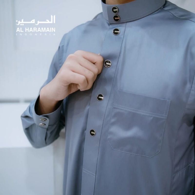 JUBAH ALHARAMAIN  GAMIS PRIA MANSET /KANCING PREMIIUM