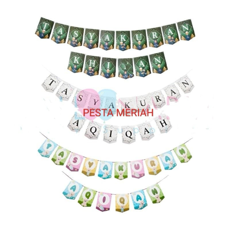 BANNER TASYAKURAN AQIQAH / BANNER TASYAKURAN KHITAN / BANNER AQIQAH / BANNER KHITAN / BANNER SELAMAT
