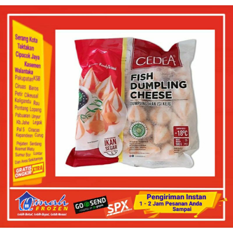 

Dumpling Keju Cedea 500g,isian seblak,tomyum, Frozen Serang