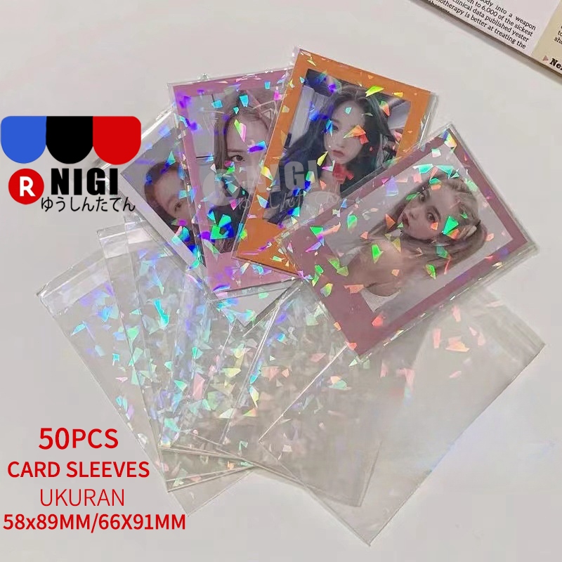 NIGI 50pcs Inner Sleeve Photocard Postcard Laser Inner Photocard Seal