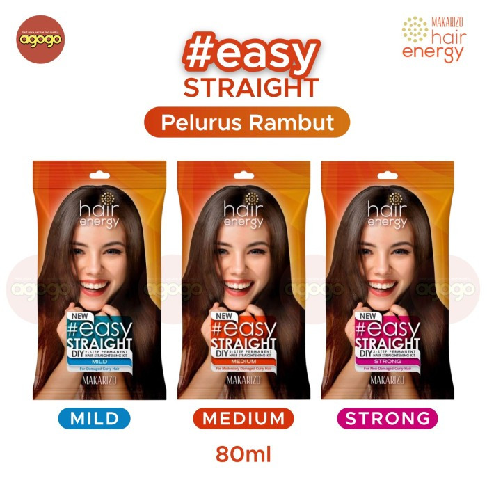 SKINMED ~ Makarizo Hair Energy Easy Straight Mild Medium Strong pelurus rambut smoothing