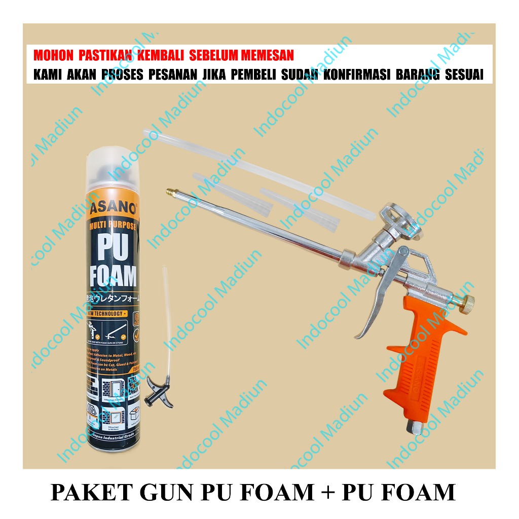 PAKET MURAH/SPRAYER GUN/PU FOAM SEALANT/PAKET GUN PU FOAM + PU FOAM ASANO