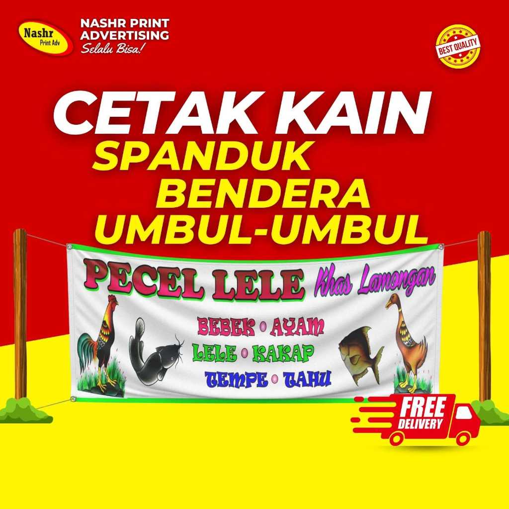 CETAK SPANDUK KAIN | PRINT KAIN | CETAK UMBUL-UMBUL | CETAK BENDERA CUSTOM