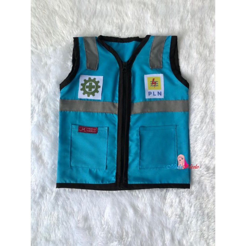 FREE ONGKIR BAJU PLN NEWBORN / ROMPI PLN SAFETY / SERAGAM PLN LENGAN PANJANG / KOSTUM KARNAVAL