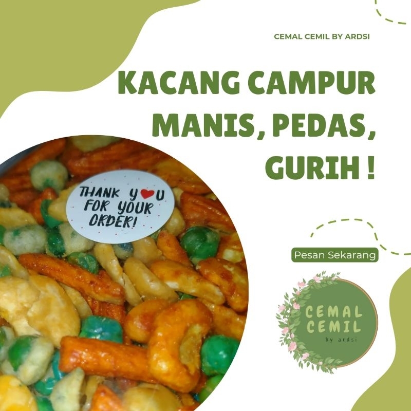 

Snack Murah Meriah Kacang Campur Pedas Manis Gurih | Kacang Polong Kacang Koro Stik