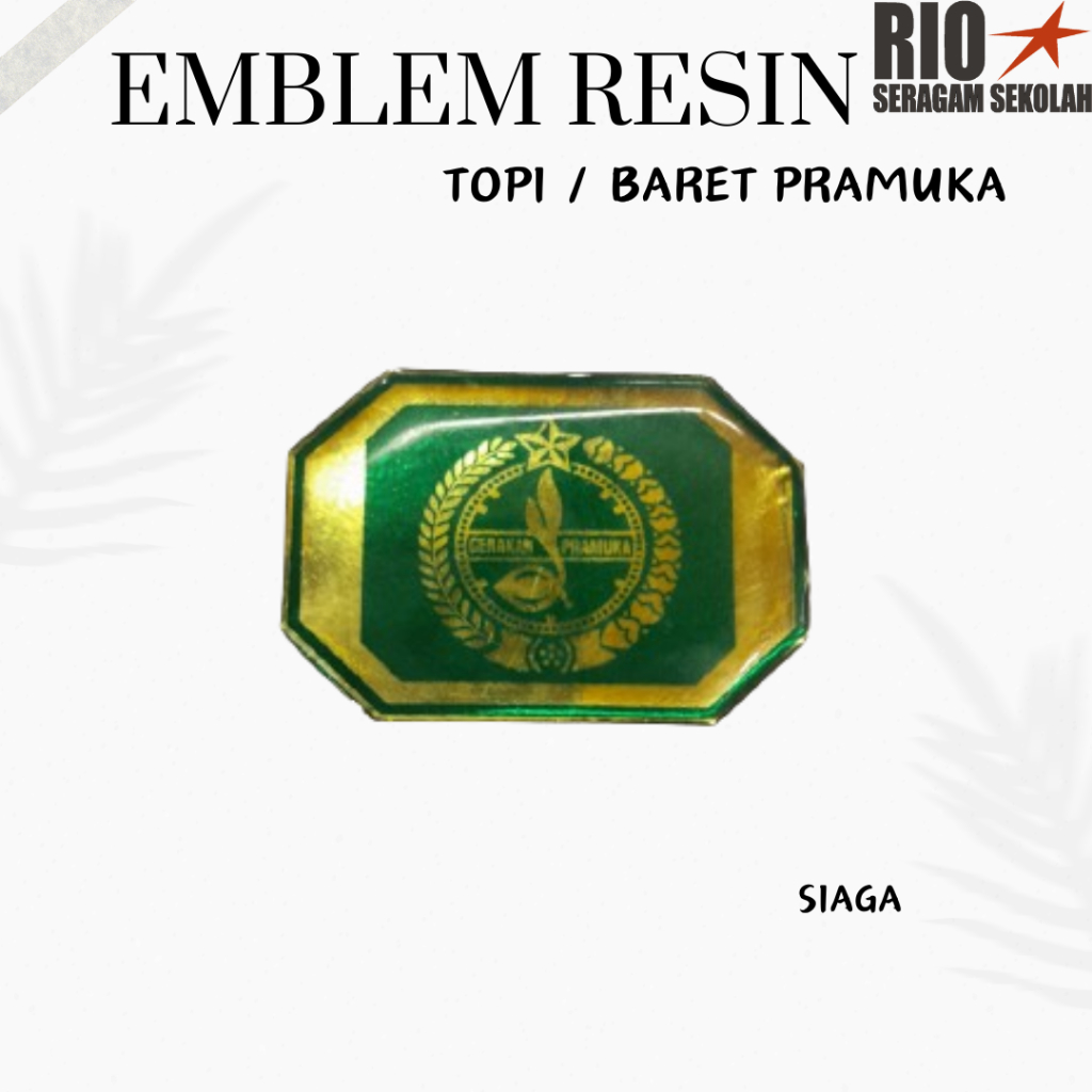 EMBLEM BARET SIAGA RESIN/ PIN TOPI PRAMUKA/ EMBLEM BARET/ PIN TOPI PRAMUKA PUTRA PUTRI/ EMBLEM RESIN