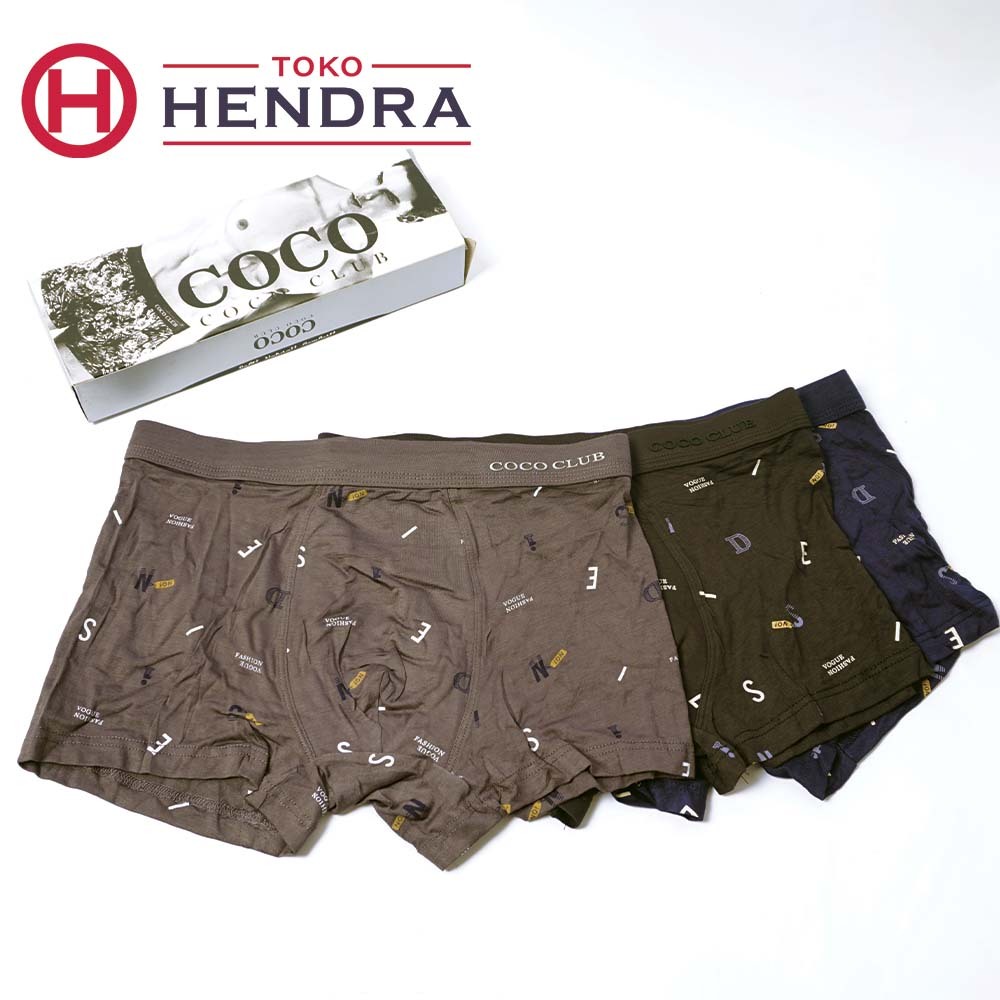 Celana Dalam Boxer Pria COCO CLUB isi 3 pcs