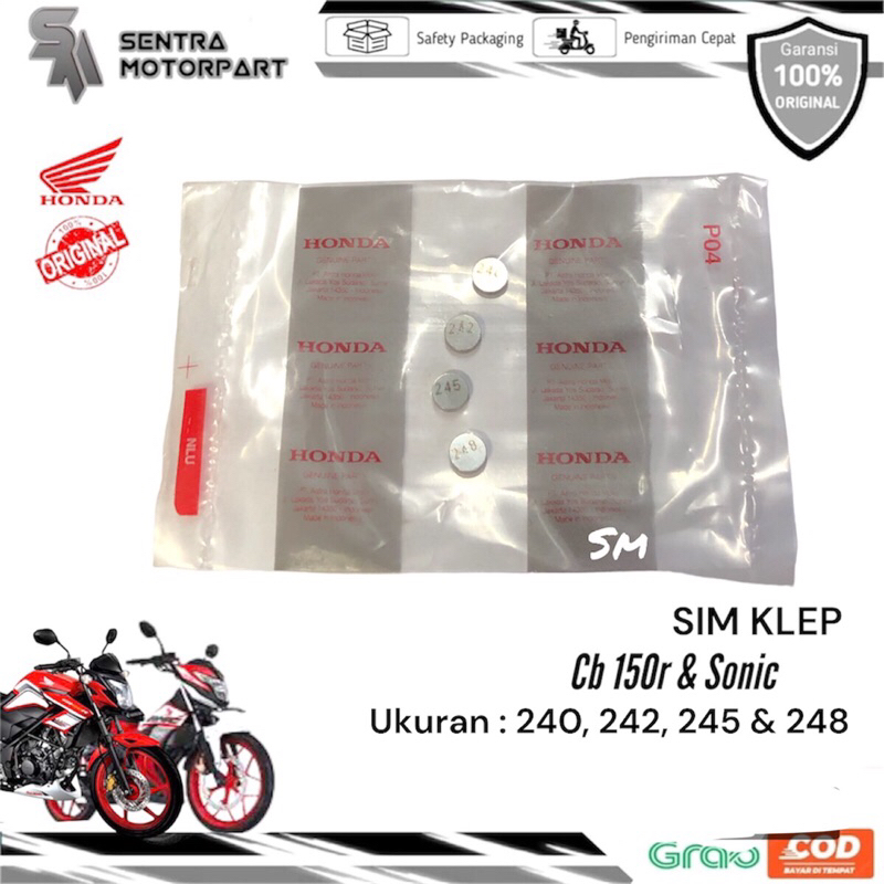 Shim sim klep cb150 sonic supra gtr 150 240 242 245 248 original