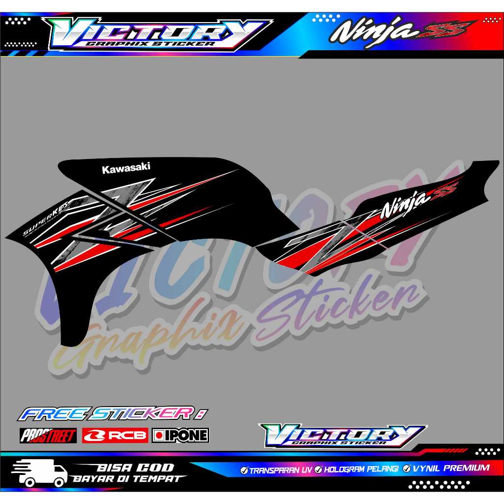STRIPING VARIASI NINJA SS / STICKER LIST MOTOR NINJA SS