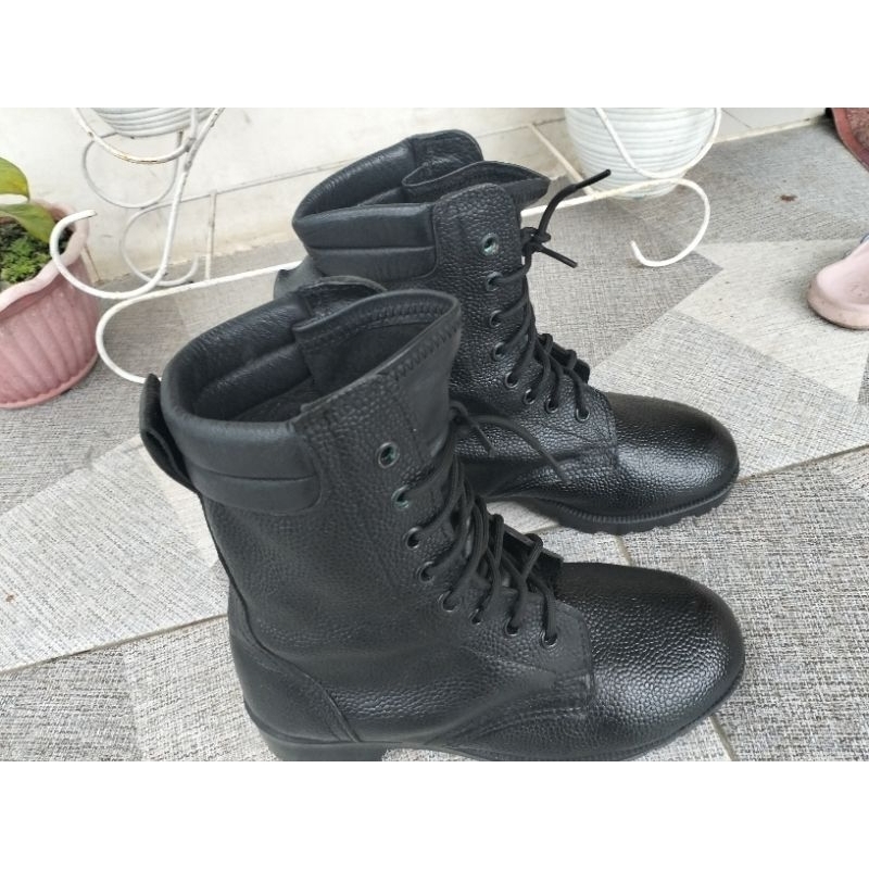 sepatu PDL kulit jeruk TNI AL 40 second